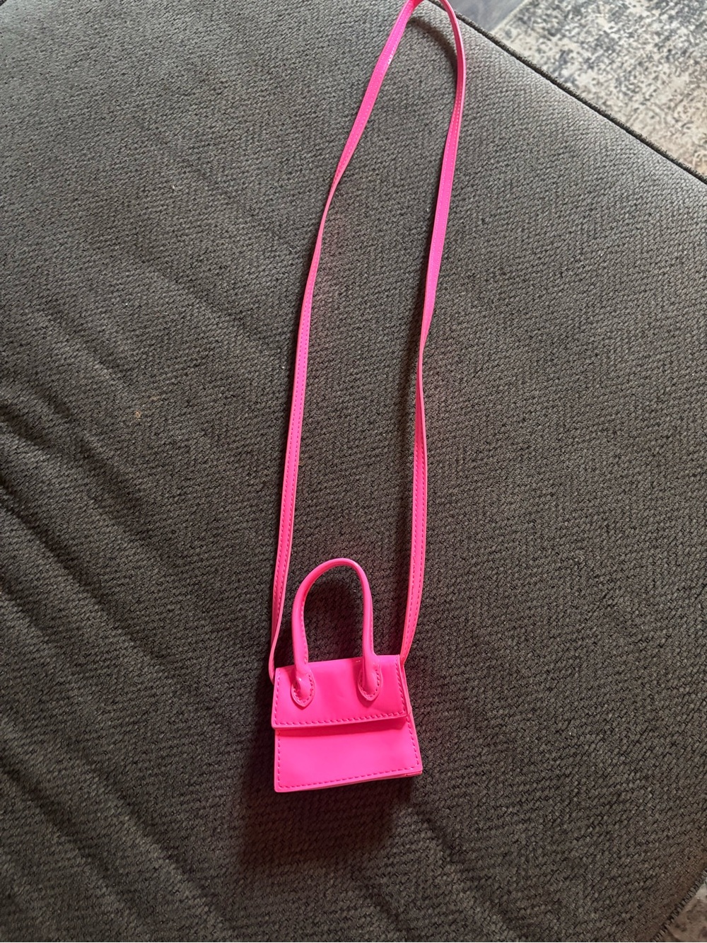 Mini Neon Pink Crossbody Bag